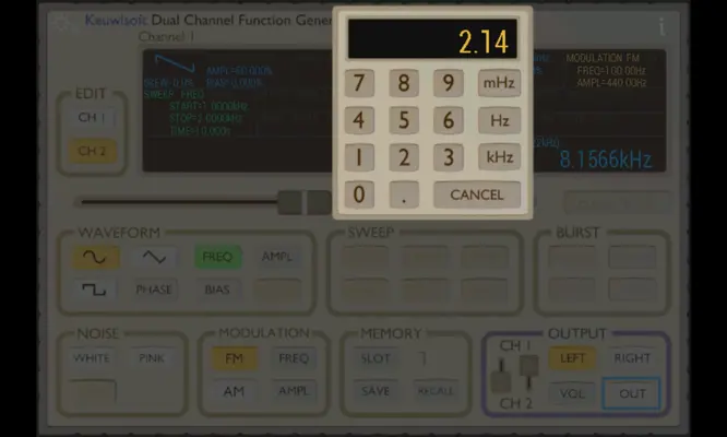 Function Generator android App screenshot 3